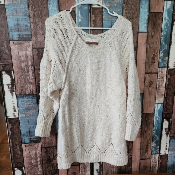 Anthropologie Pilcro Luna Pointelle Tunic Sweater - Picture 4 of 7